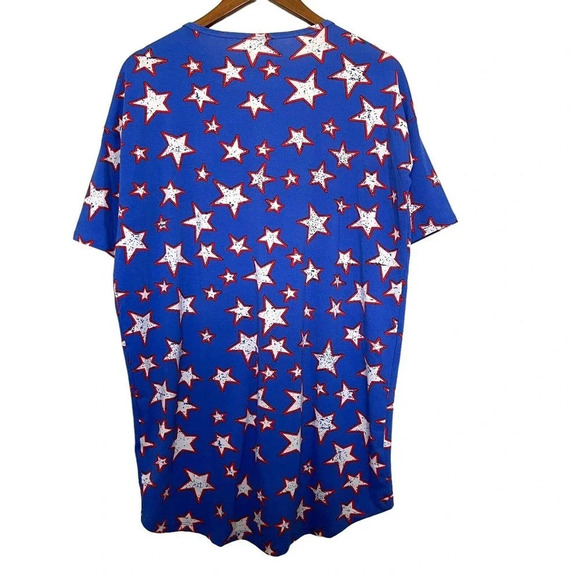 LuLaRoe Irma Patrioric Stars USA Shirt Size XXS NWT - Picture 2 of 5